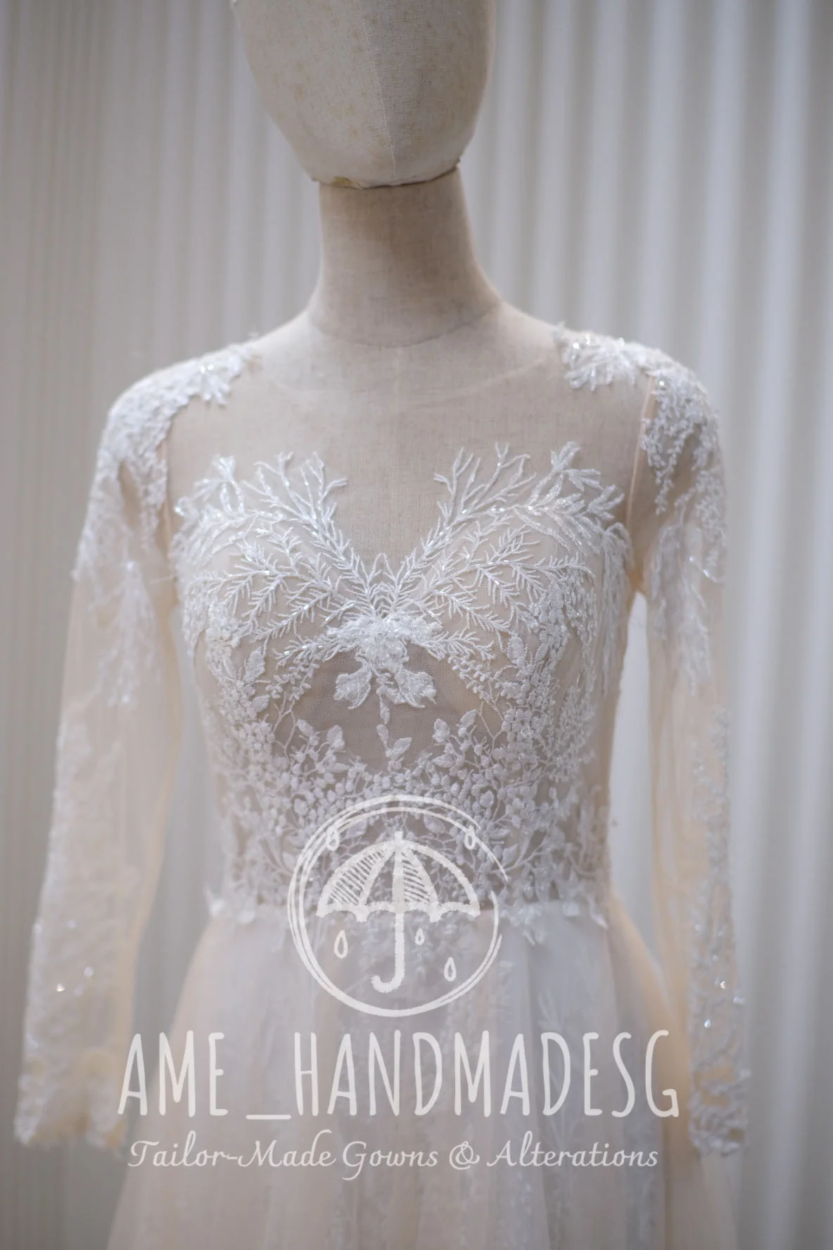 Lux Full Fabric Lace Beaded Size S Wedding Gown | Ready-to-Wear - Image 7