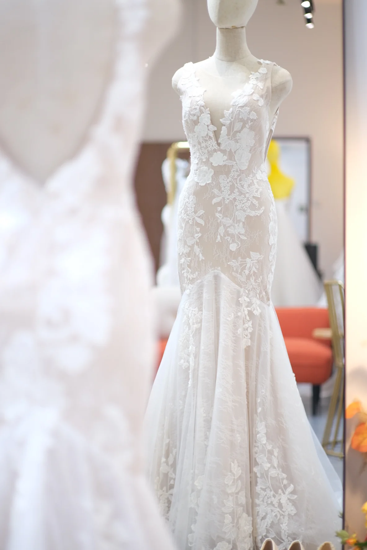Lux Full Fabric Lace Size S Wedding Gown | Ready-to-Wear