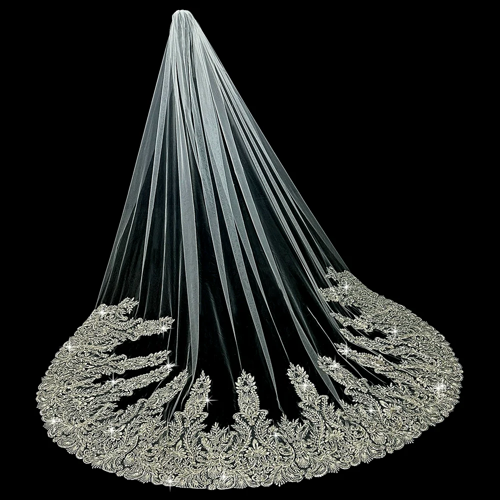 Wedding Veil Beaded Embroidery - Image 3