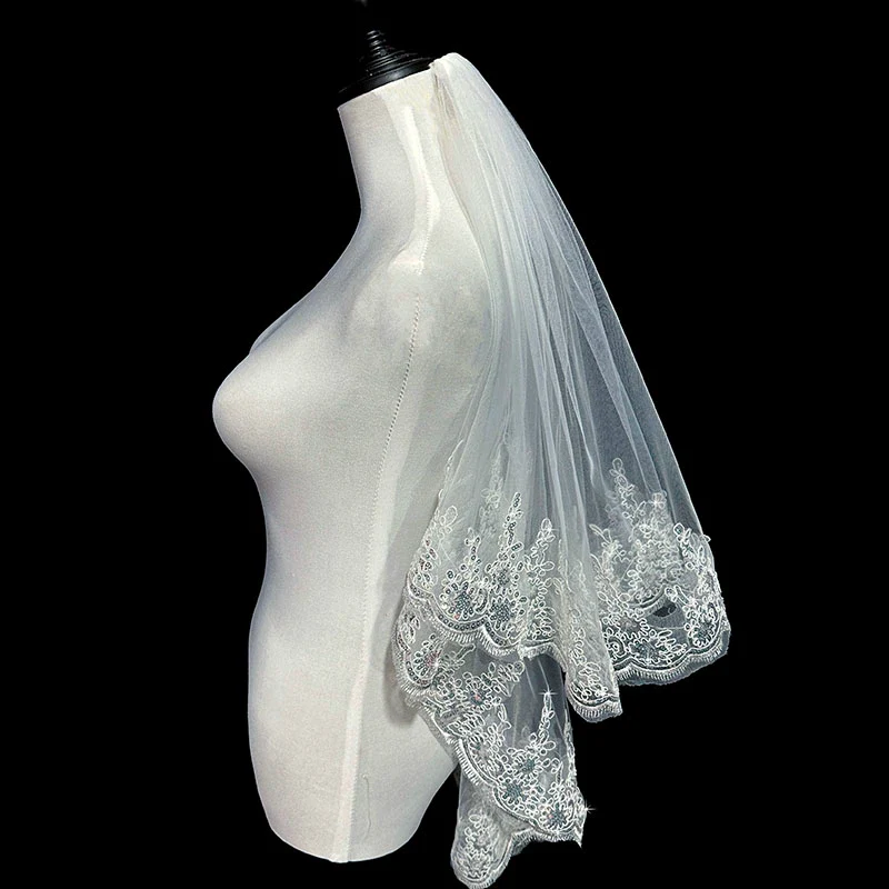 Wedding Veil Bride Marriage Double Layer - Image 3