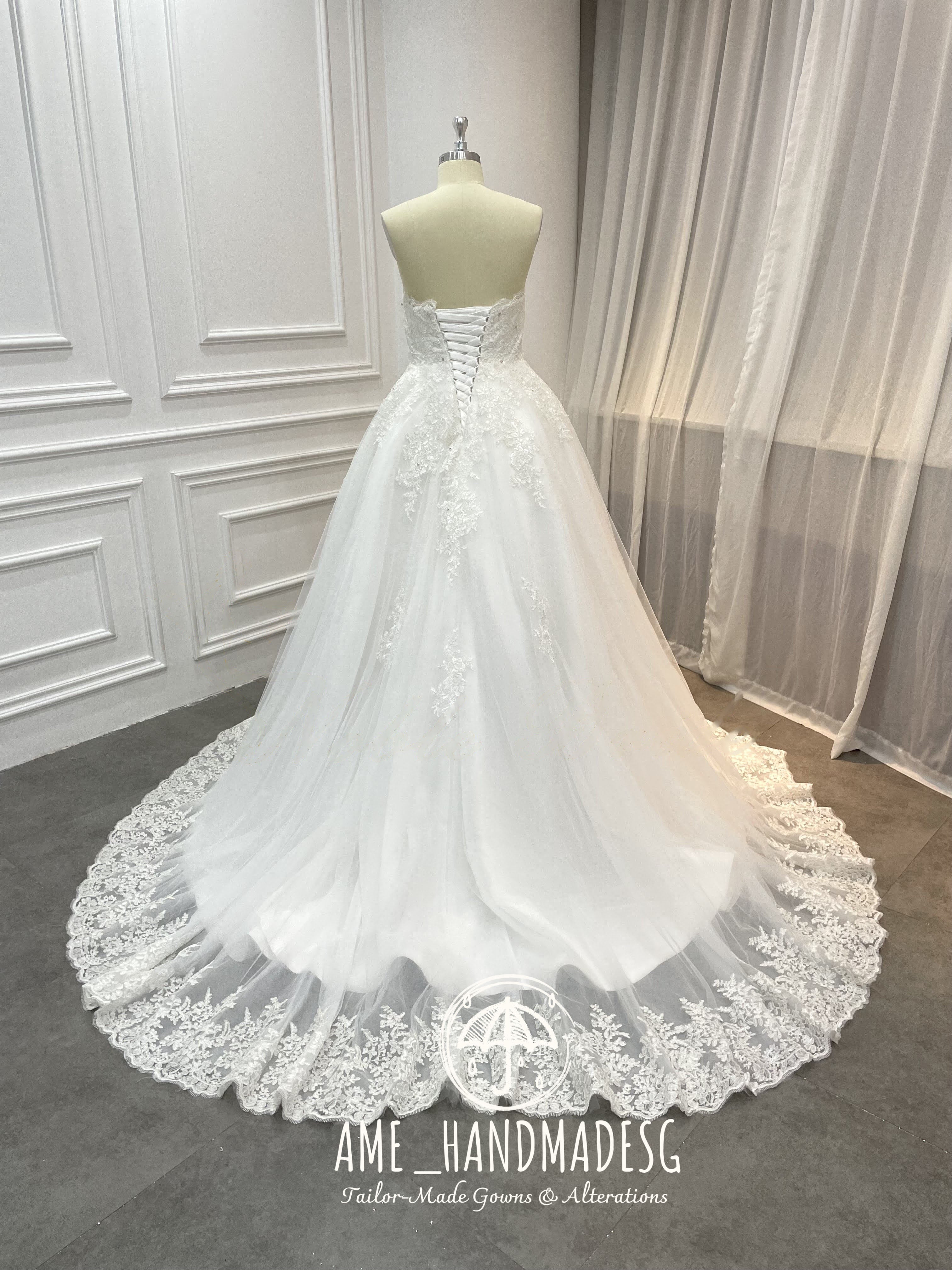Regal Romance Strapless Lace Ball Gown - Image 2