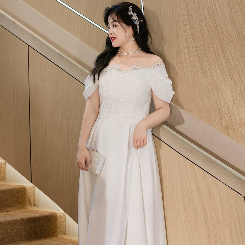 White Elegant Evening Dress - Image 6