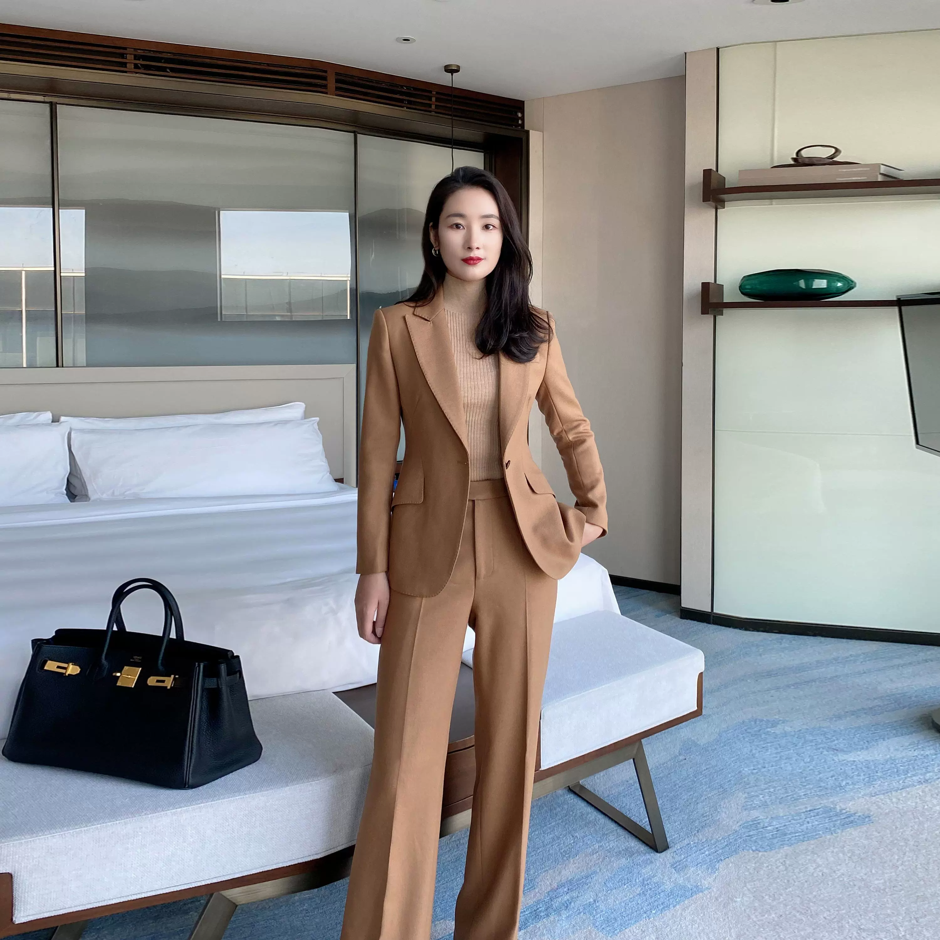 Winter Woolen Suit with Flared Trousers, Thick High-Quality Design - Image 2