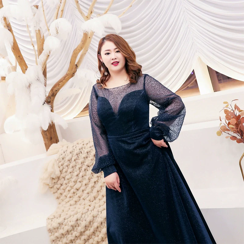 Women Elegant Long Sleeve A Line Dress - Image 3