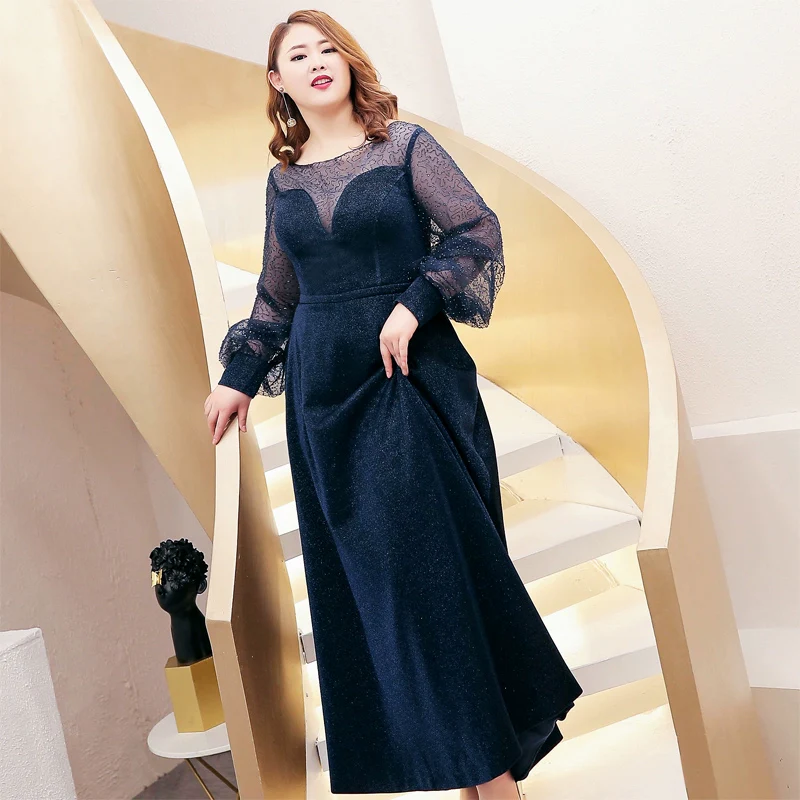 Women Elegant Long Sleeve A Line Dress - Image 4